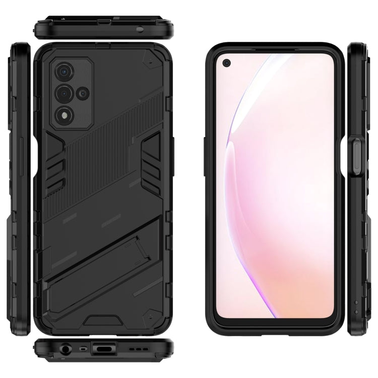 For OPPO A93s 5G Punk Armor 2 in 1 PC + TPU Shockproof Case with Invisible Holder