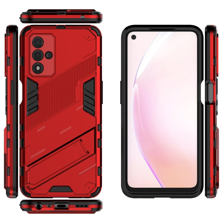 For OPPO A93s 5G Punk Armor 2 in 1 PC + TPU Shockproof Case with Invisible Holder