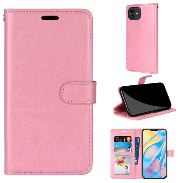 For iPhone 13 mini Pure Color Horizontal Flip PU Leather Case with Holder & Card Slots & Wallet & Photo Frame