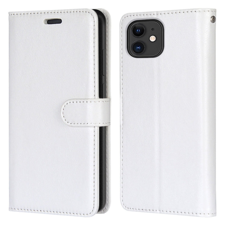 For iPhone 13 Pure Color Horizontal Flip PU Leather Case with Holder & Card Slots & Wallet & Photo Frame