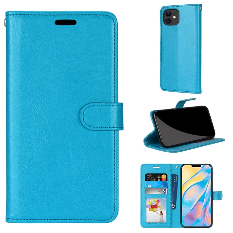 For iPhone 13 Pure Color Horizontal Flip PU Leather Case with Holder & Card Slots & Wallet & Photo Frame