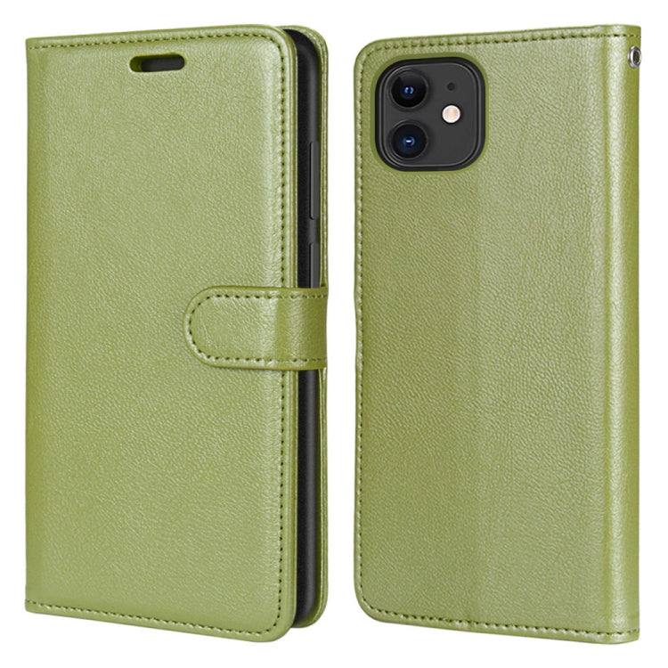 For iPhone 13 Pure Color Horizontal Flip PU Leather Case with Holder & Card Slots & Wallet & Photo Frame