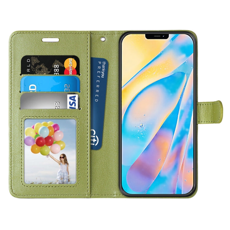 For iPhone 13 Pro Pure Color Horizontal Flip PU Leather Case with Holder & Card Slots & Wallet & Photo Frame