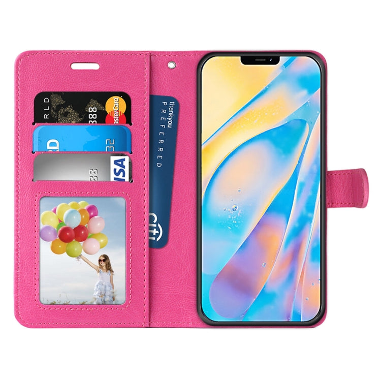 For iPhone 13 Pro Max Pure Color Horizontal Flip PU Leather Case with Holder & Card Slots & Wallet & Photo Frame