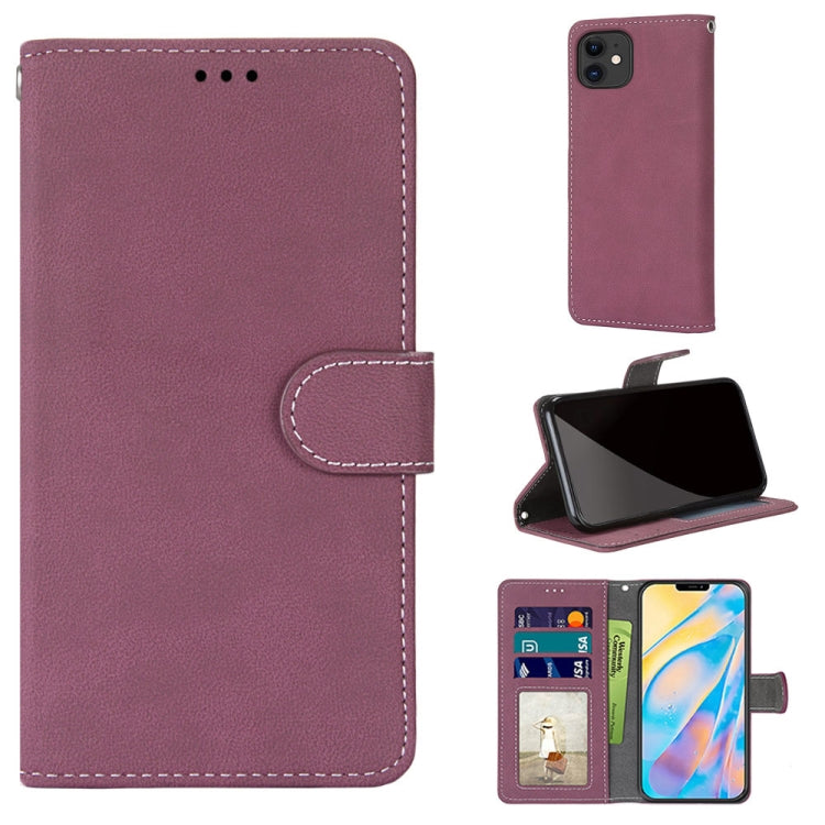 For iPhone 13 Retro Frosted Horizontal Flip PU Leather Case with Holder & Card Slots & Wallet & Photo Frame