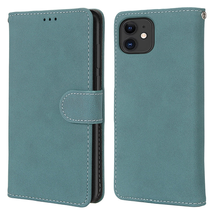 For iPhone 13 Retro Frosted Horizontal Flip PU Leather Case with Holder & Card Slots & Wallet & Photo Frame