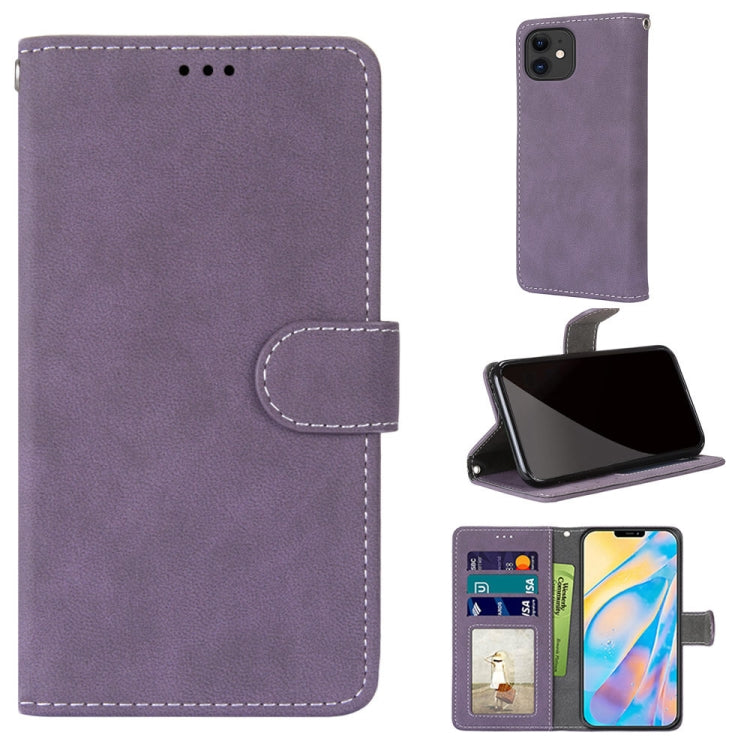 For iPhone 13 Retro Frosted Horizontal Flip PU Leather Case with Holder & Card Slots & Wallet & Photo Frame