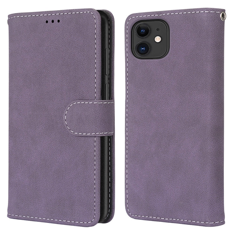 For iPhone 13 Retro Frosted Horizontal Flip PU Leather Case with Holder & Card Slots & Wallet & Photo Frame