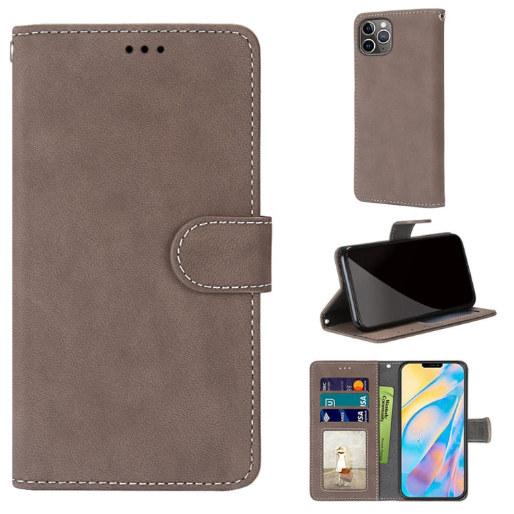 For iPhone 13 Pro Retro Frosted Horizontal Flip PU Leather Case with Holder & Card Slots & Wallet & Photo Frame