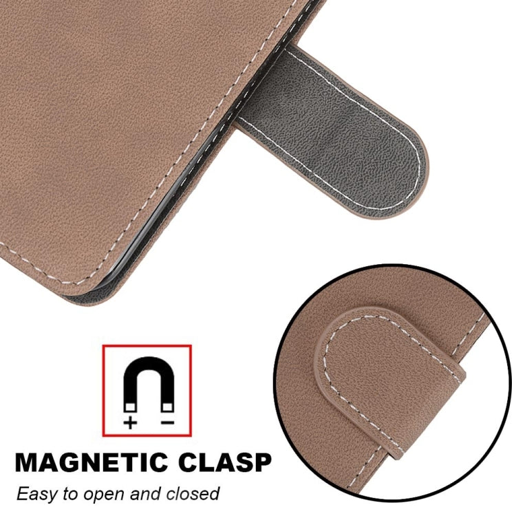For iPhone 13 Pro Retro Frosted Horizontal Flip PU Leather Case with Holder & Card Slots & Wallet & Photo Frame