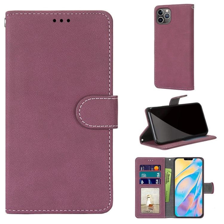 For iPhone 13 Pro Max Retro Frosted Horizontal Flip PU Leather Case with Holder & Card Slots & Wallet & Photo Frame