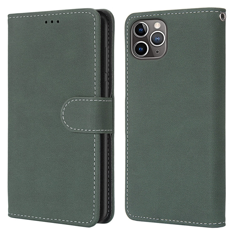For iPhone 13 Pro Max Retro Frosted Horizontal Flip PU Leather Case with Holder & Card Slots & Wallet & Photo Frame