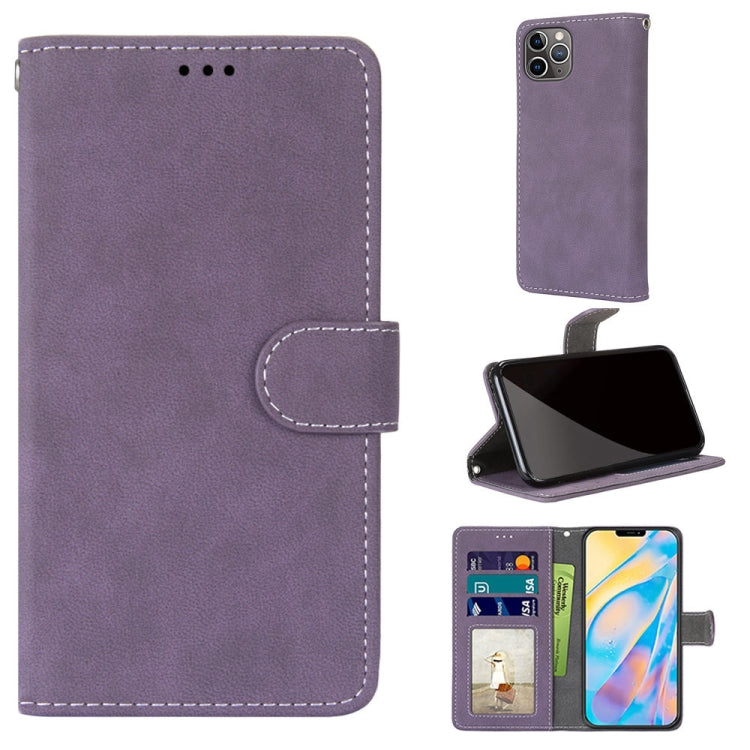 For iPhone 13 Pro Max Retro Frosted Horizontal Flip PU Leather Case with Holder & Card Slots & Wallet & Photo Frame