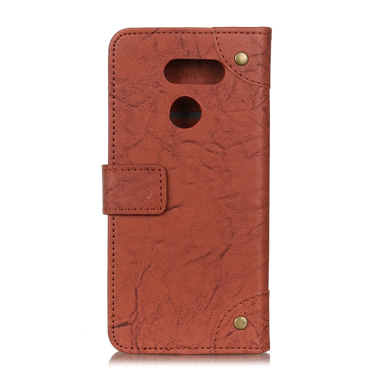 For LG K40s Copper Buckle Retro Crazy Horse Texture Horizontal Flip Leather Case with Holder & Card Slots & Wallet