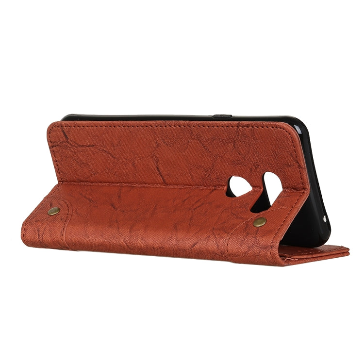 For LG K40s Copper Buckle Retro Crazy Horse Texture Horizontal Flip Leather Case with Holder & Card Slots & Wallet