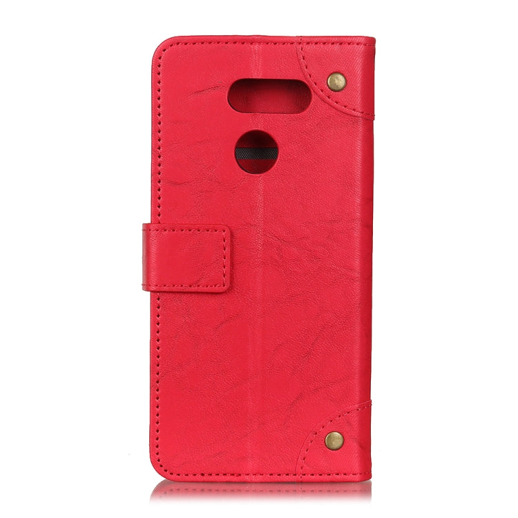 For LG K50s Copper Buckle Retro Crazy Horse Texture Horizontal Flip Leather Case with Holder & Card Slots & Wallet