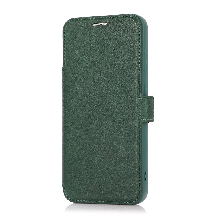 Push Window Double Buckle PU + Silicone Horizontal Flip Leather Case with Holder & Card Slot For Samsung Galaxy A11