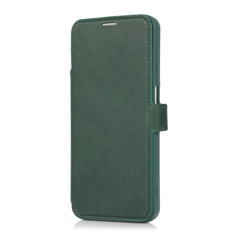 Push Window Double Buckle PU + Silicone Horizontal Flip Leather Case with Holder & Card Slot For Samsung Galaxy A12
