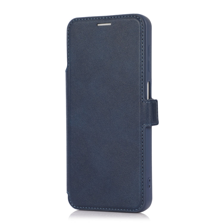 Push Window Double Buckle PU + Silicone Horizontal Flip Leather Case with Holder & Card Slot For Samsung Galaxy A12