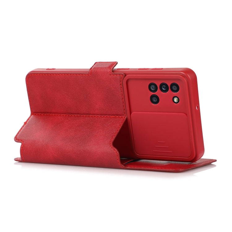 Push Window Double Buckle PU + Silicone Horizontal Flip Leather Case with Holder & Card Slot For Samsung Galaxy A31