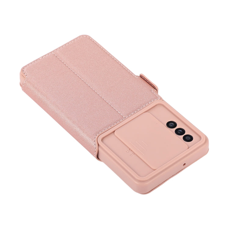 Push Window Double Buckle PU + Silicone Horizontal Flip Leather Case with Holder & Card Slot For Samsung Galaxy A31