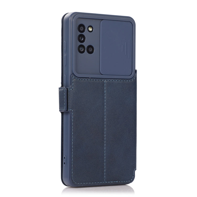 Push Window Double Buckle PU + Silicone Horizontal Flip Leather Case with Holder & Card Slot For Samsung Galaxy A31