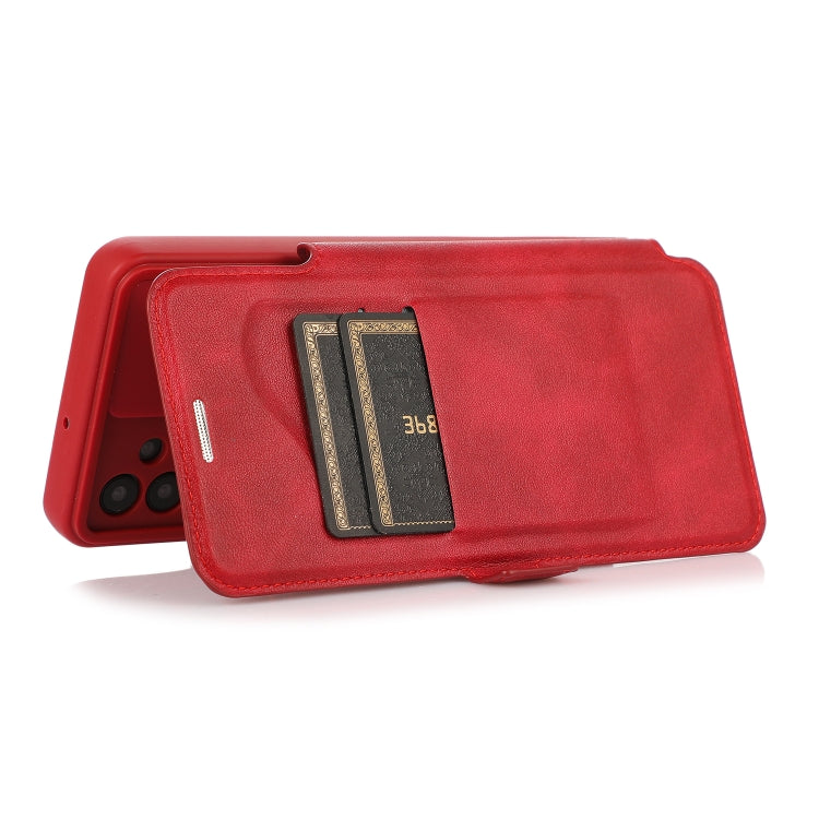 Push Window Double Buckle PU + Silicone Horizontal Flip Leather Case with Holder & Card Slot For Samsung Galaxy A32