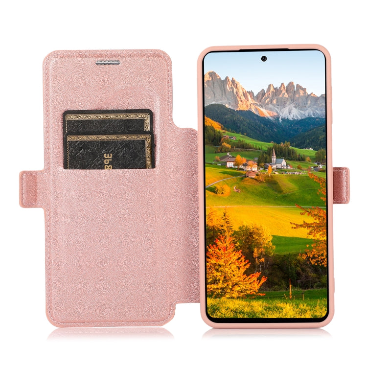Push Window Double Buckle PU + Silicone Horizontal Flip Leather Case with Holder & Card Slot For Samsung Galaxy A32