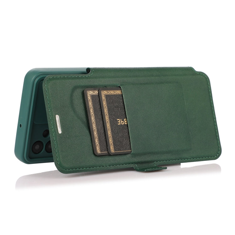 Push Window Double Buckle PU + Silicone Horizontal Flip Leather Case with Holder & Card Slot For Samsung Galaxy A32