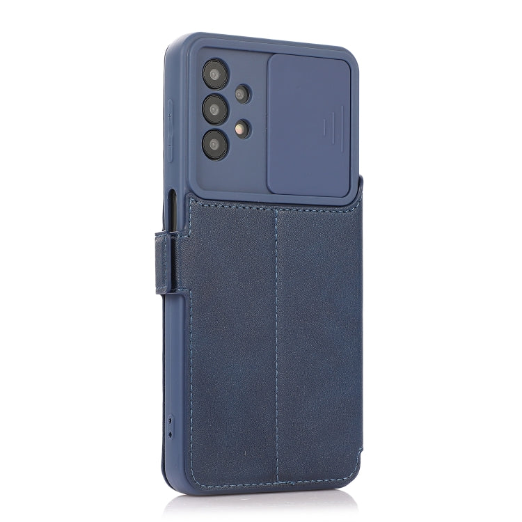 Push Window Double Buckle PU + Silicone Horizontal Flip Leather Case with Holder & Card Slot For Samsung Galaxy A32