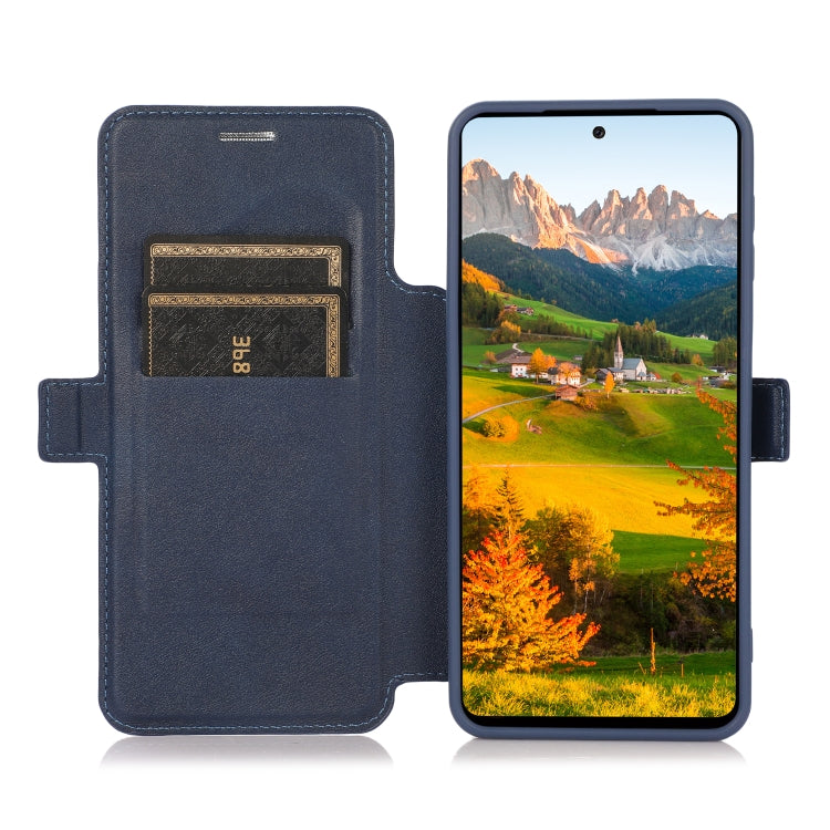 Push Window Double Buckle PU + Silicone Horizontal Flip Leather Case with Holder & Card Slot For Samsung Galaxy A32