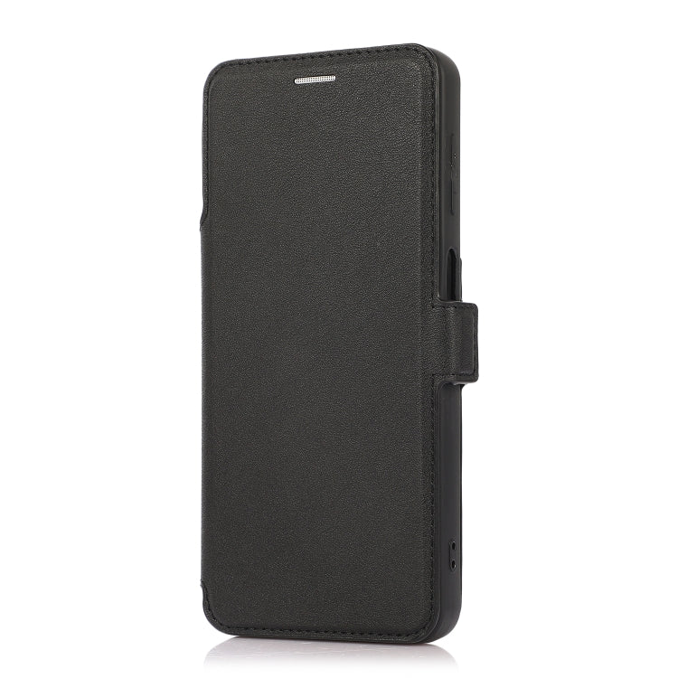 Push Window Double Buckle PU + Silicone Horizontal Flip Leather Case with Holder & Card Slot For Samsung Galaxy A32