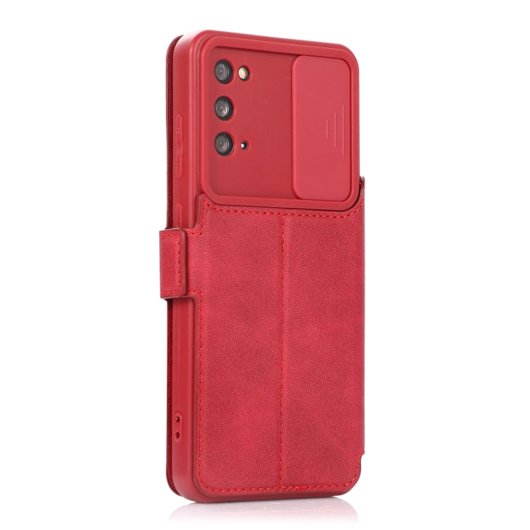 Push Window Double Buckle PU + Silicone Horizontal Flip Leather Case with Holder & Card Slot For Samsung Galaxy S20 5G
