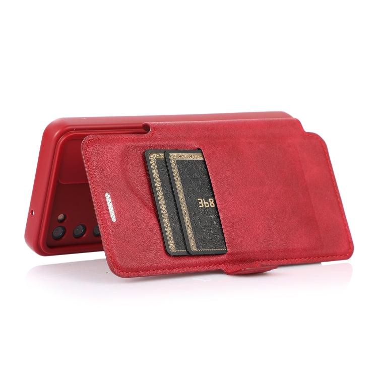 Push Window Double Buckle PU + Silicone Horizontal Flip Leather Case with Holder & Card Slot For Samsung Galaxy S20 5G