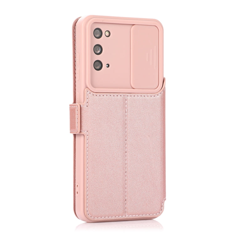 Push Window Double Buckle PU + Silicone Horizontal Flip Leather Case with Holder & Card Slot For Samsung Galaxy S20 5G
