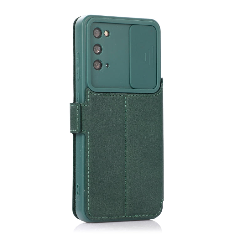 Push Window Double Buckle PU + Silicone Horizontal Flip Leather Case with Holder & Card Slot For Samsung Galaxy S20 5G