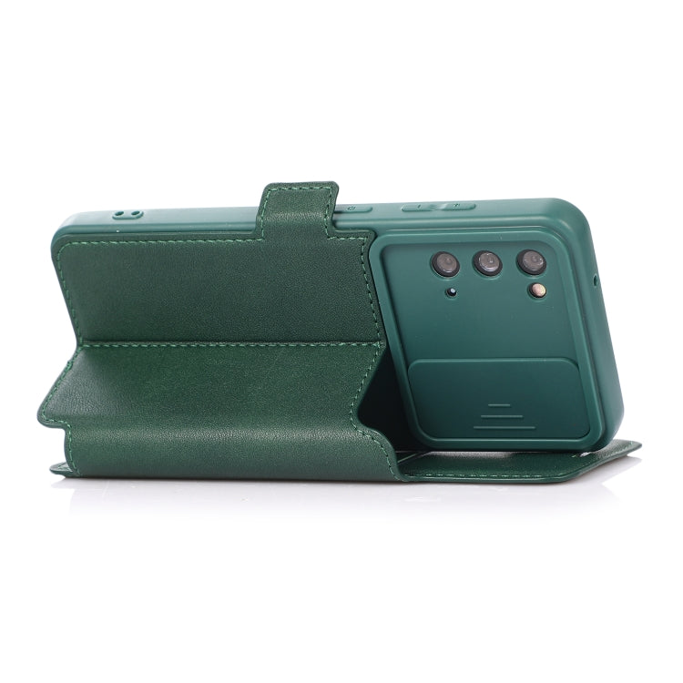 Push Window Double Buckle PU + Silicone Horizontal Flip Leather Case with Holder & Card Slot For Samsung Galaxy S20 5G