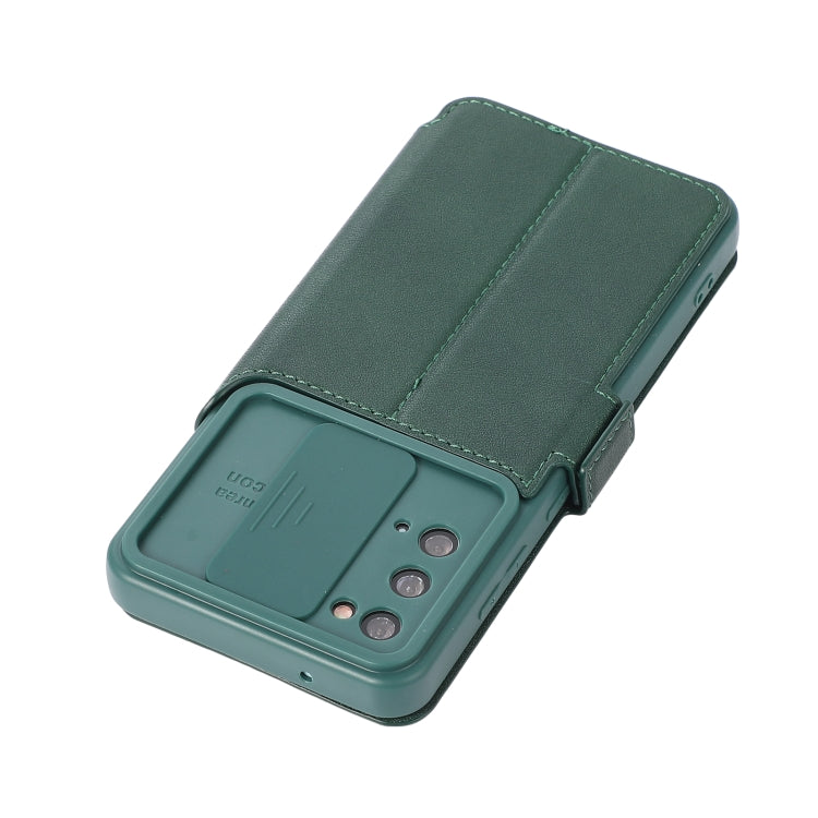 Push Window Double Buckle PU + Silicone Horizontal Flip Leather Case with Holder & Card Slot For Samsung Galaxy S20 5G