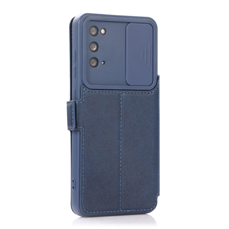Push Window Double Buckle PU + Silicone Horizontal Flip Leather Case with Holder & Card Slot For Samsung Galaxy S20 5G
