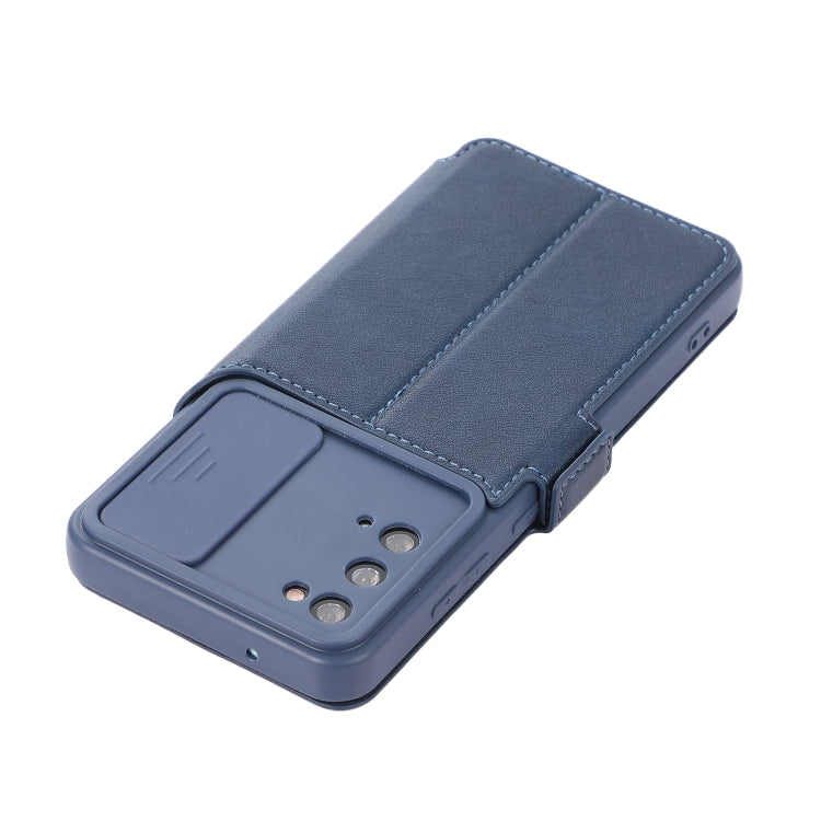 Push Window Double Buckle PU + Silicone Horizontal Flip Leather Case with Holder & Card Slot For Samsung Galaxy S20 5G