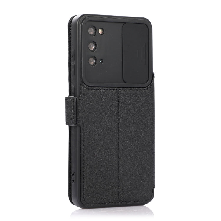 Push Window Double Buckle PU + Silicone Horizontal Flip Leather Case with Holder & Card Slot For Samsung Galaxy S20 5G