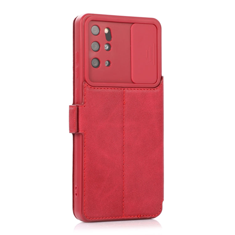 Push Window Double Buckle PU + Silicone Horizontal Flip Leather Case with Holder & Card Slot For Samsung Galaxy S20+ 5G