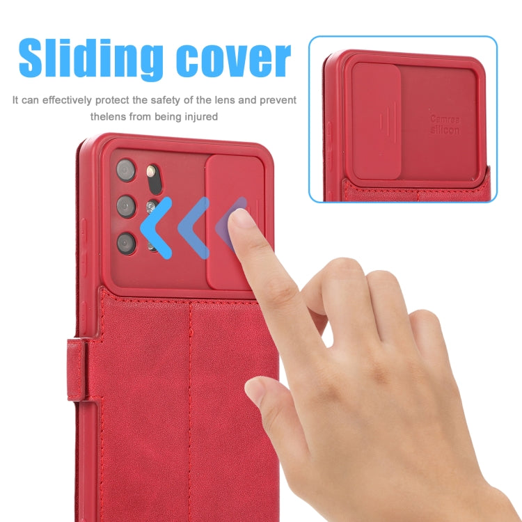 Push Window Double Buckle PU + Silicone Horizontal Flip Leather Case with Holder & Card Slot For Samsung Galaxy S20+ 5G