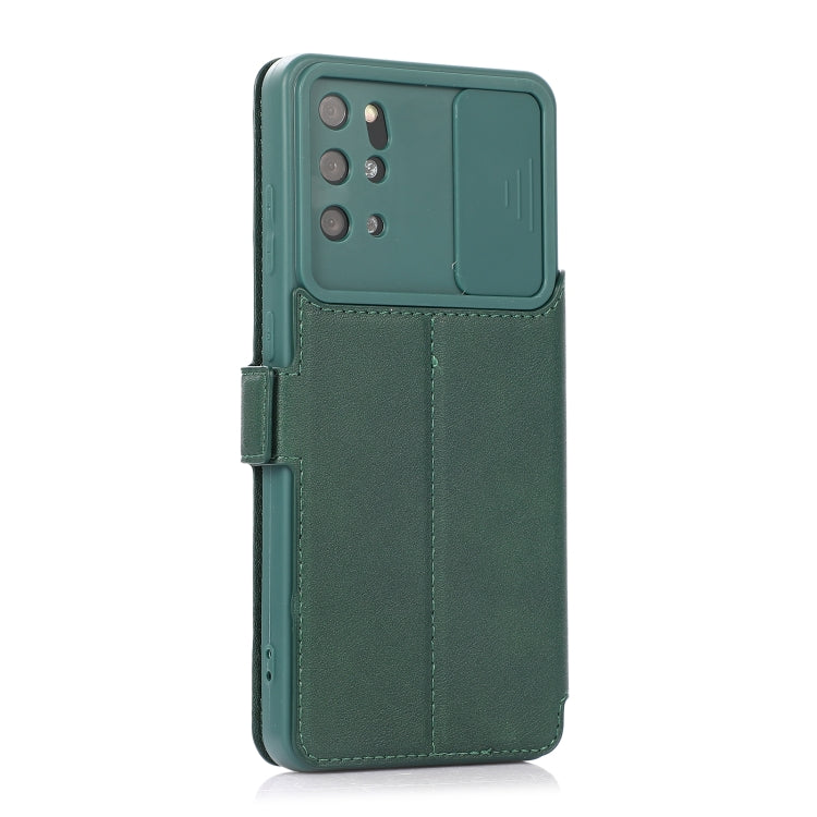 Push Window Double Buckle PU + Silicone Horizontal Flip Leather Case with Holder & Card Slot For Samsung Galaxy S20+ 5G