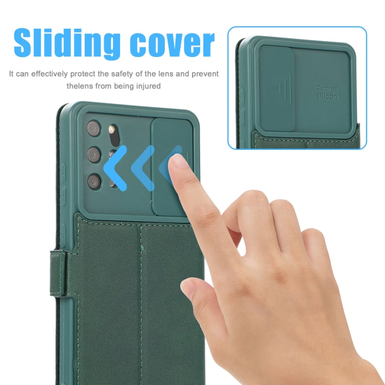 Push Window Double Buckle PU + Silicone Horizontal Flip Leather Case with Holder & Card Slot For Samsung Galaxy S20+ 5G
