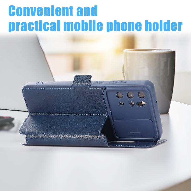 Push Window Double Buckle PU + Silicone Horizontal Flip Leather Case with Holder & Card Slot For Samsung Galaxy S20+ 5G