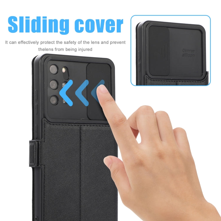 Push Window Double Buckle PU + Silicone Horizontal Flip Leather Case with Holder & Card Slot For Samsung Galaxy S20+ 5G