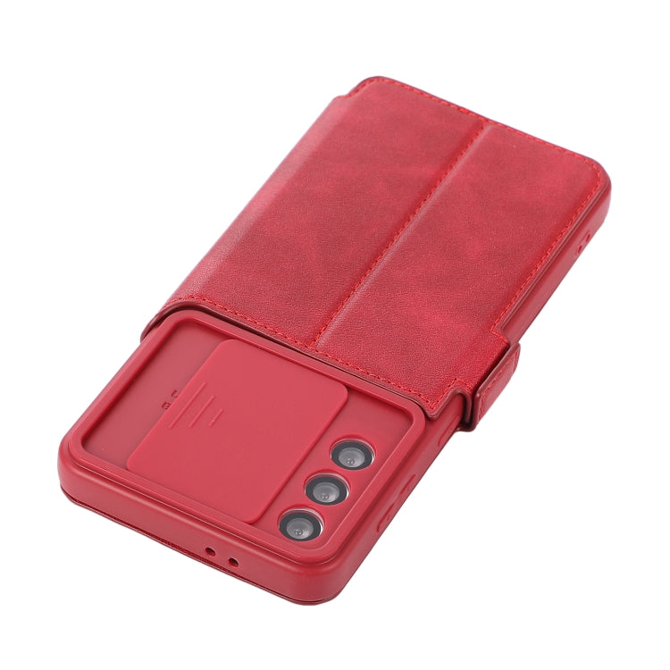Push Window Double Buckle PU + Silicone Horizontal Flip Leather Case with Holder & Card Slot For Samsung Galaxy S21 5G