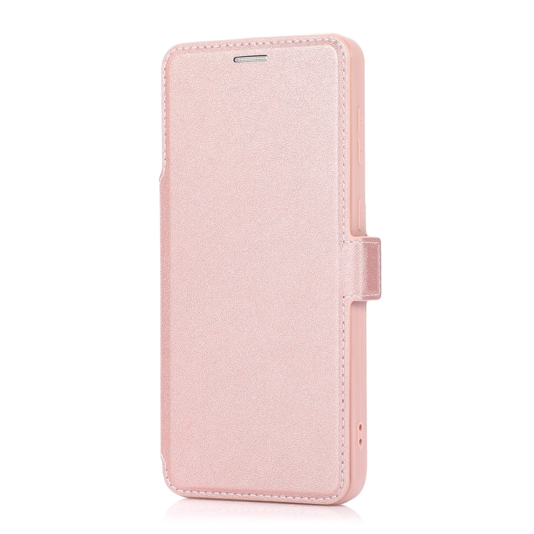 Push Window Double Buckle PU + Silicone Horizontal Flip Leather Case with Holder & Card Slot For Samsung Galaxy S21 5G