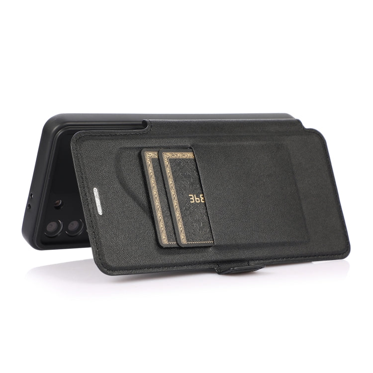 Push Window Double Buckle PU + Silicone Horizontal Flip Leather Case with Holder & Card Slot For Samsung Galaxy S21 5G